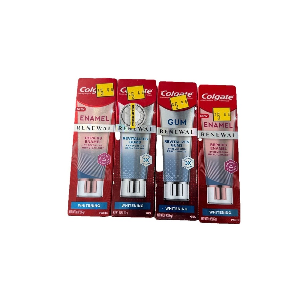Colgate Gum Renewal Whitening Toothpaste-Enamel‎ Repair Whitening -pack Of 4